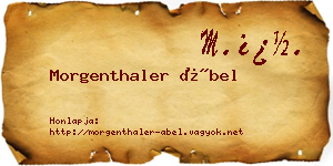 Morgenthaler Ábel névjegykártya