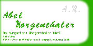 abel morgenthaler business card
